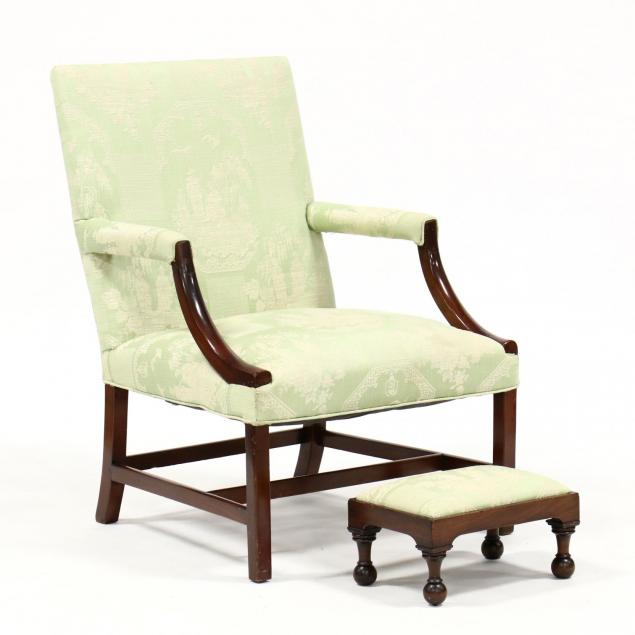 american-antique-lolling-chair-with-foot-stool