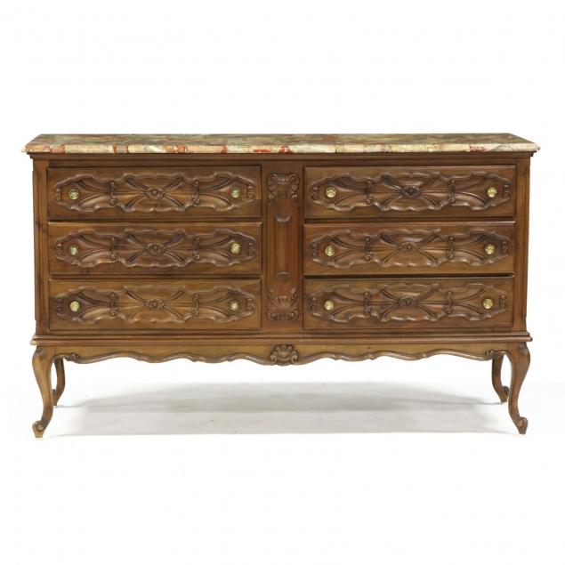 french-provincial-marble-top-dresser