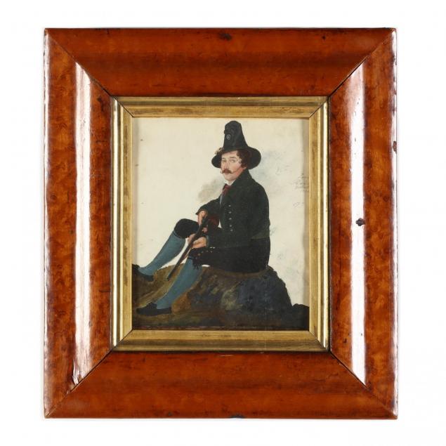 portrait-miniature-of-a-german-huntsman