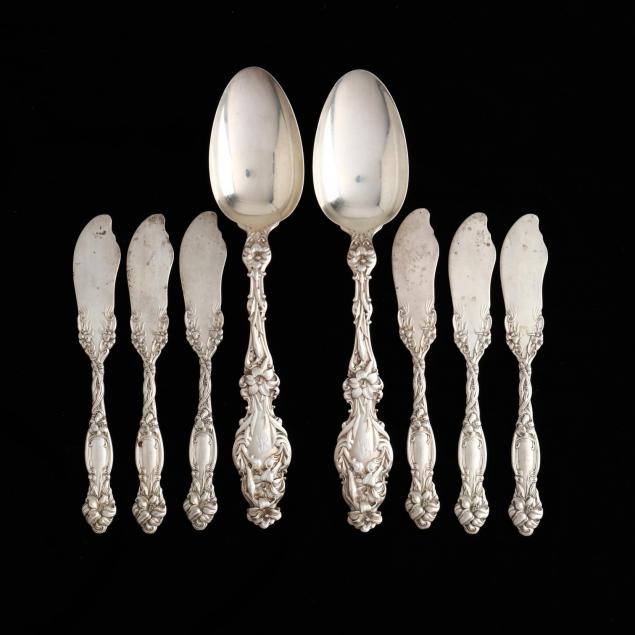 a-group-of-art-nouveau-sterling-silver-flatware