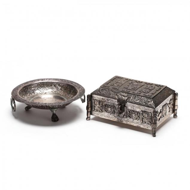 two-peruvian-silver-desk-objects