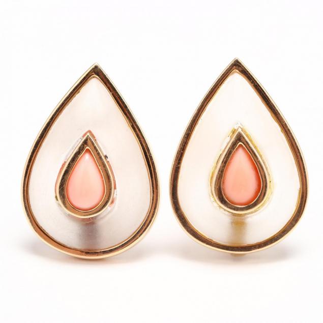 14kt-coral-and-rock-crystal-earrings