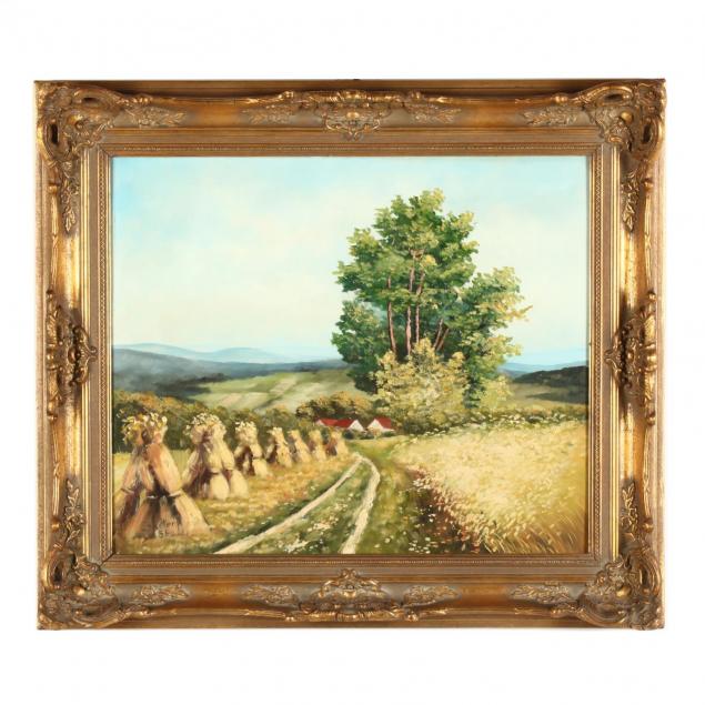 german-school-20th-century-landscape-with-haystacks