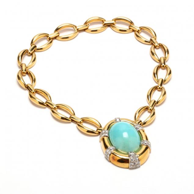 18kt-gold-turquoise-and-diamond-necklace