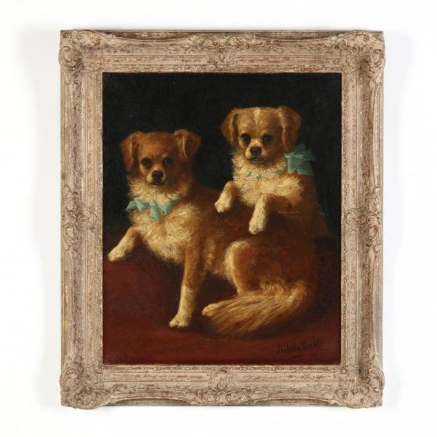 isabelle-venat-french-19th-century-a-portrait-of-two-companion-dogs