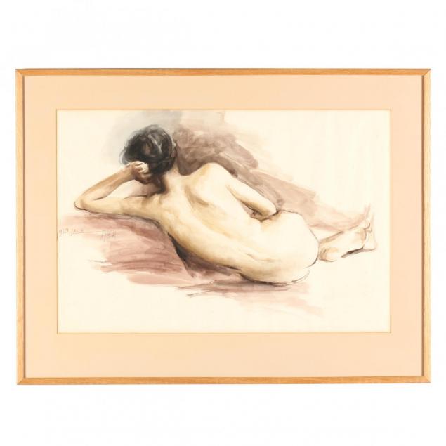 watercolor-study-of-a-reclining-nude