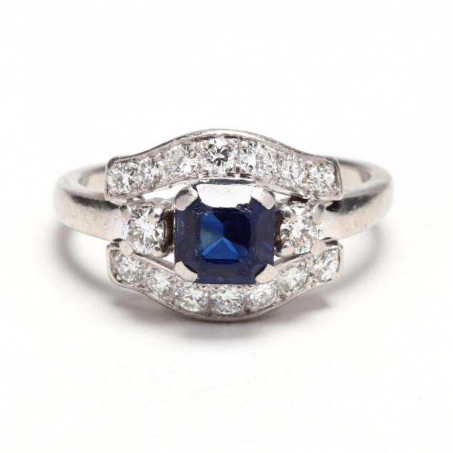 vintage-platinum-sapphire-and-diamond-ring
