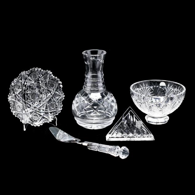 waterford-four-signed-crystal-serving-accessories
