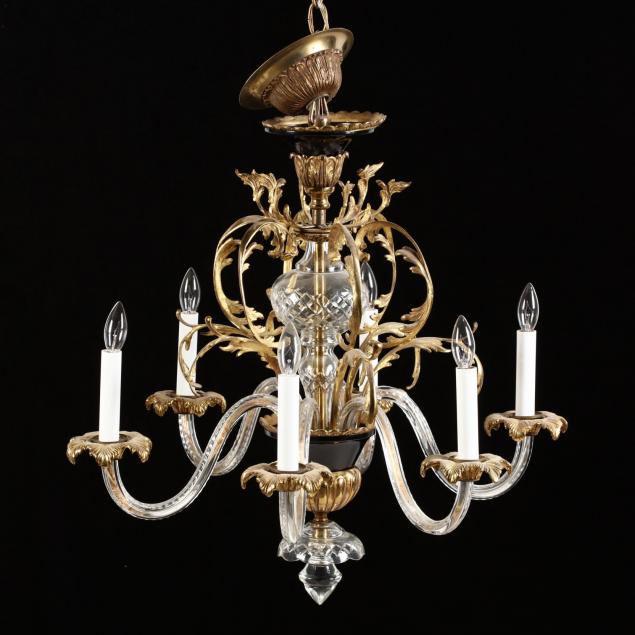 neoclassical-style-cut-glass-and-ormolu-chandelier