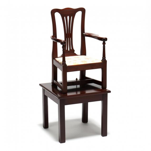 chippendale-style-child-s-chair-on-stand