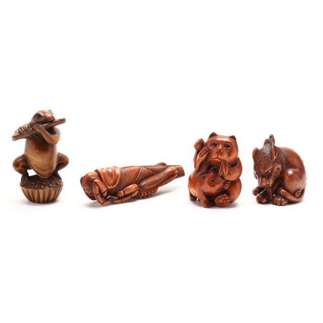 four-chinese-carved-and-signed-wood-netsuke
