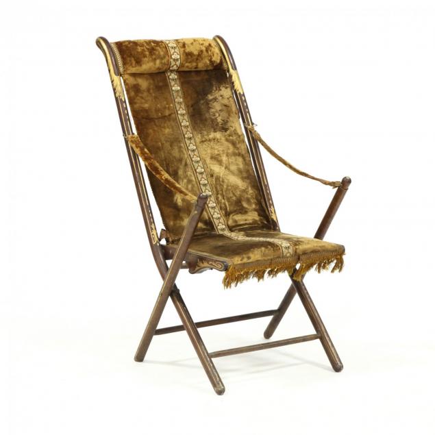 signed-french-gilt-decorated-campaign-arm-chair