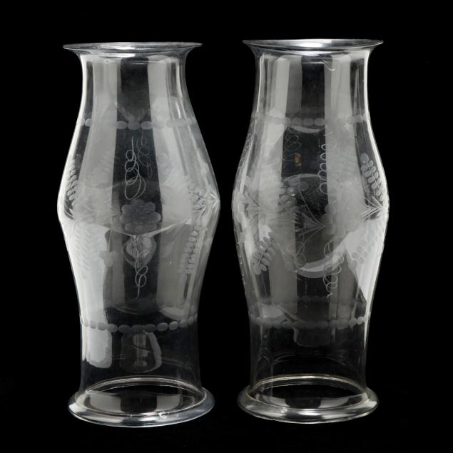 pair-of-large-engraved-glass-hurricane-shades