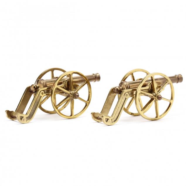 pair-of-decorative-desk-top-brass-cannons