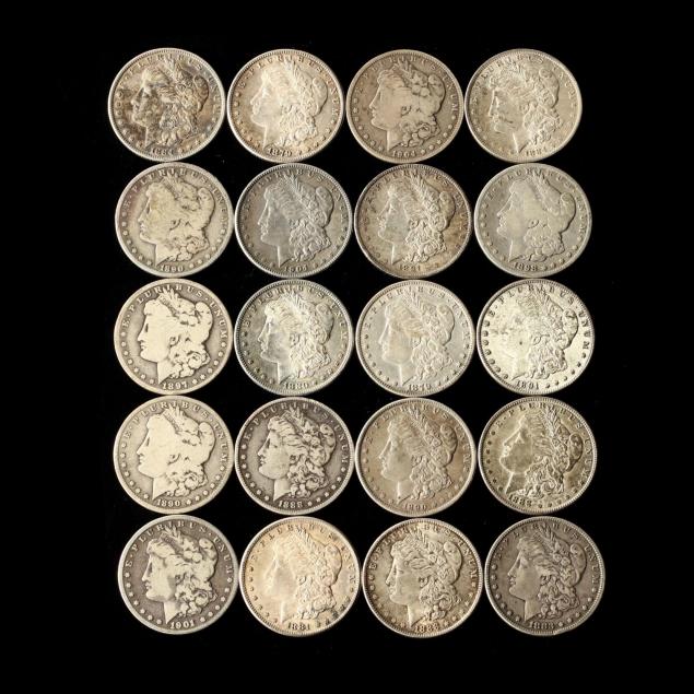 twenty-mixed-morgan-silver-dollars