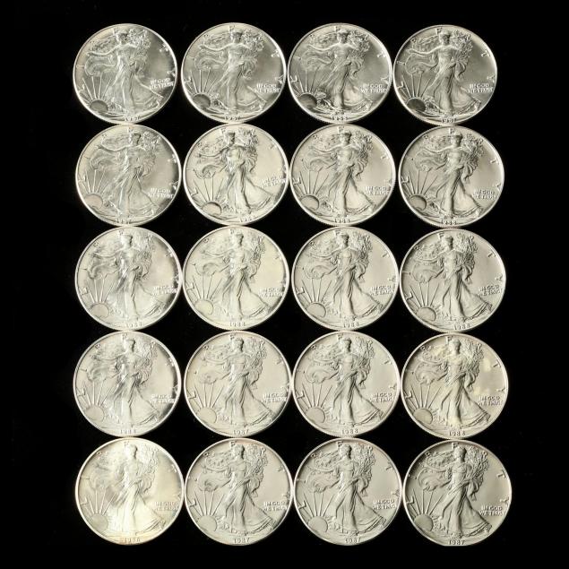 roll-of-twenty-bu-1-american-silver-eagles