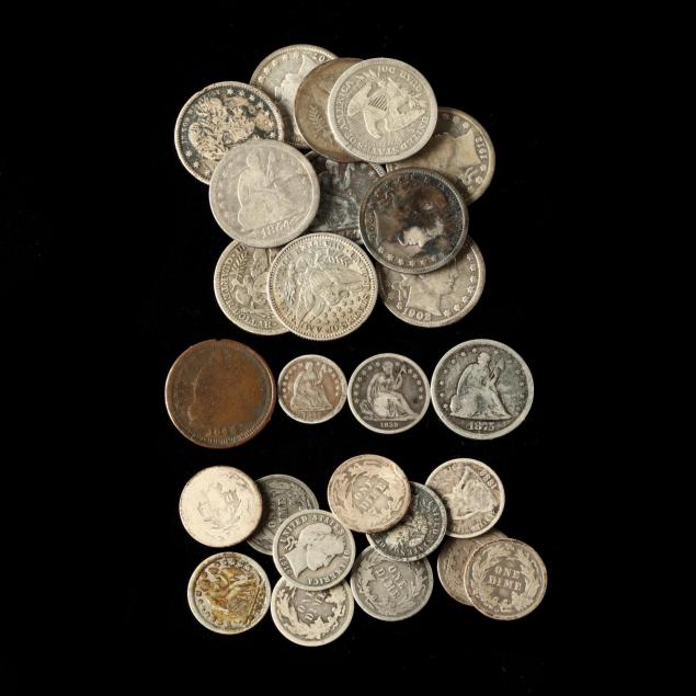 group-of-circulated-liberty-seated-and-barber-coins