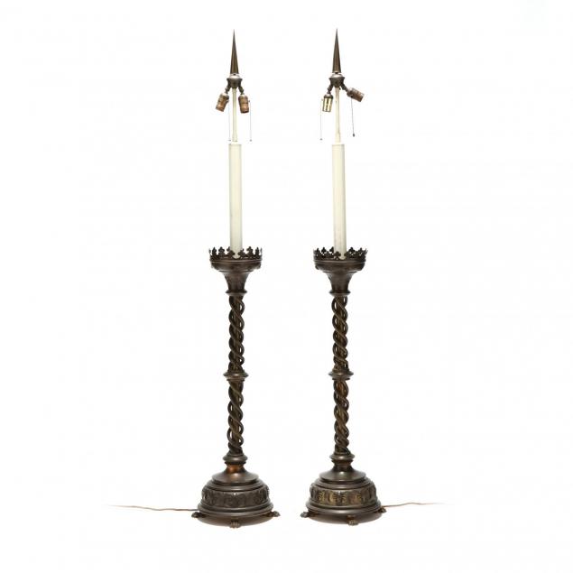 pair-of-gothic-style-floor-lamps