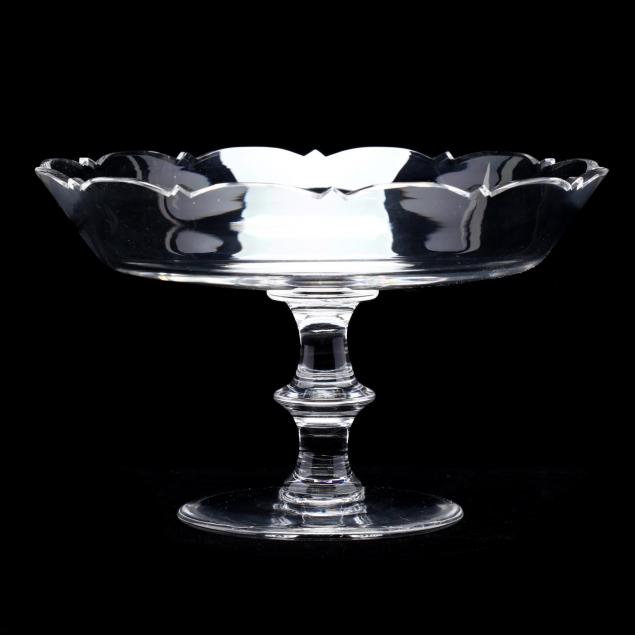 val-st-lambert-cut-glass-pedestal-bowl