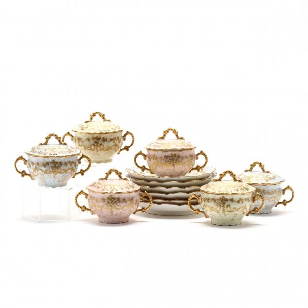 vintage-french-gilt-porcelain-pot-de-creme-service-for-six