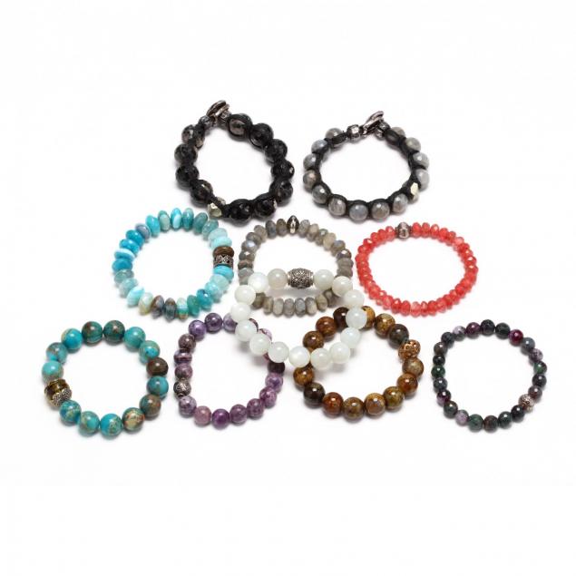 ten-hardstone-bead-bracelets