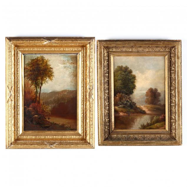 two-american-school-landscape-paintings