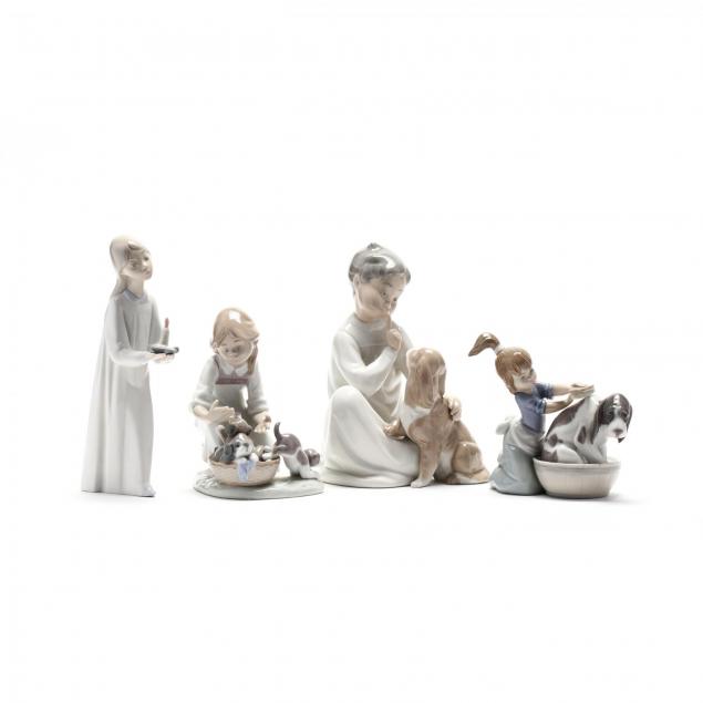 lladro-four-sculptures-of-children