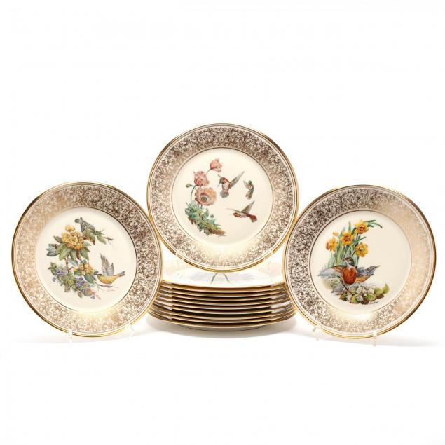 13-lenox-porcelain-boehm-bird-plates-designed-by-boehm