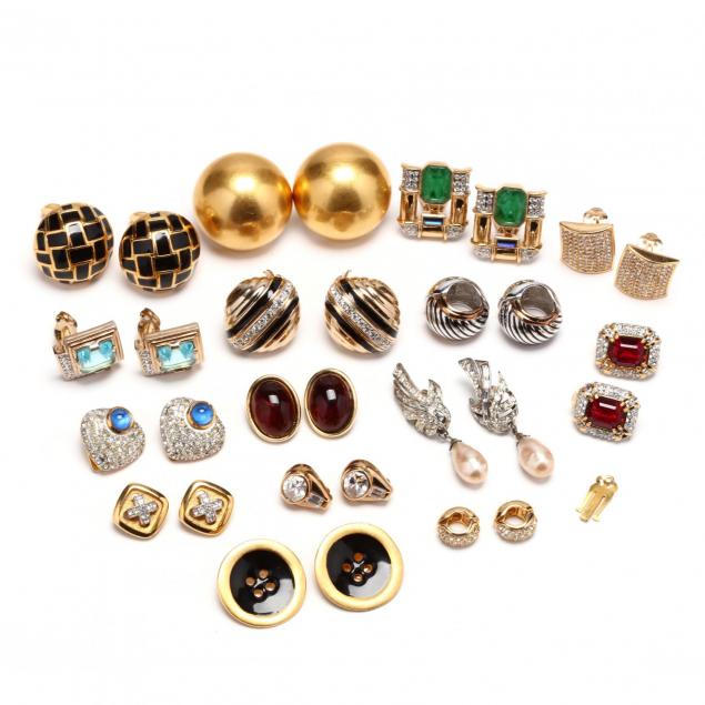 group-of-vintage-designer-ear-clips