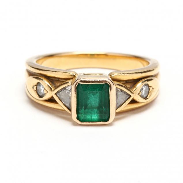 18kt-gold-emerald-and-diamond-ring