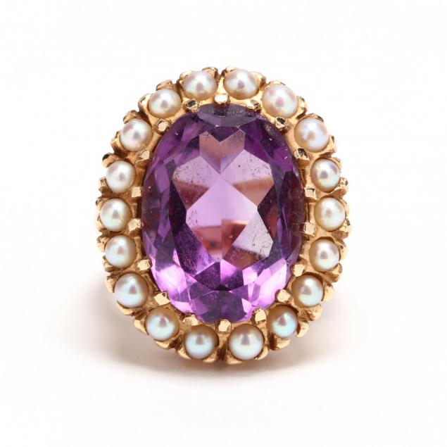14kt-gold-amethyst-and-pearl-ring