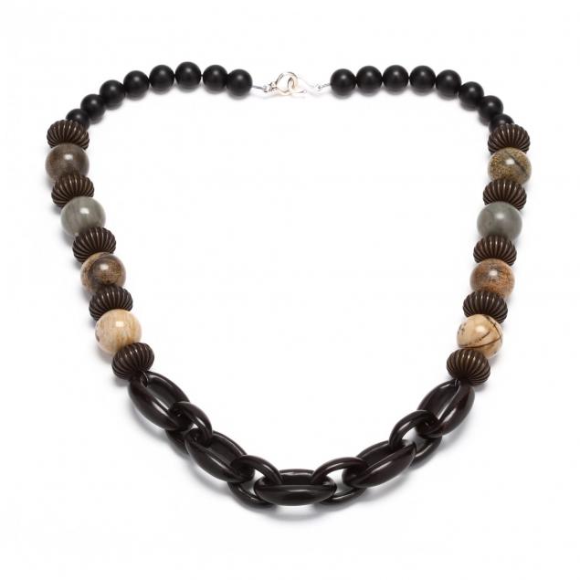 carved-wood-polished-stone-and-onyx-necklace