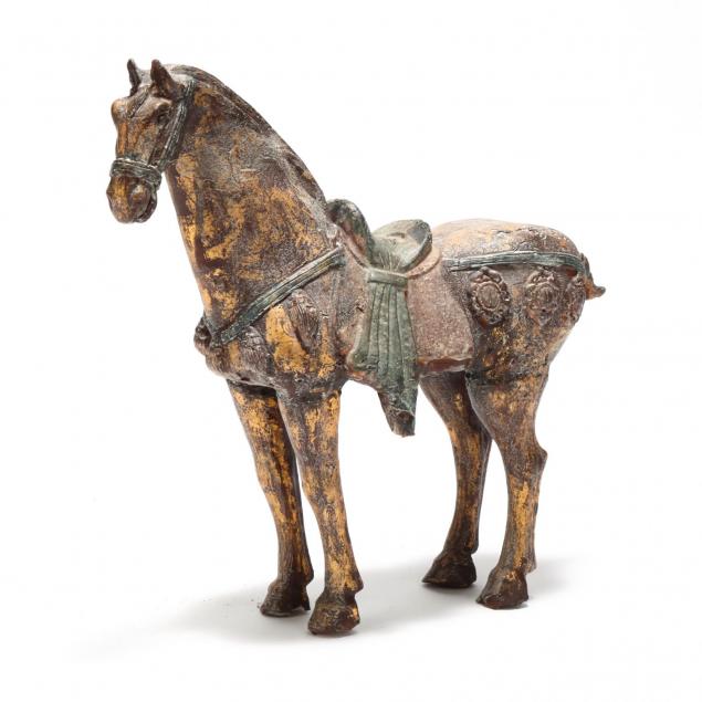 cast-and-painted-iron-tang-style-horse