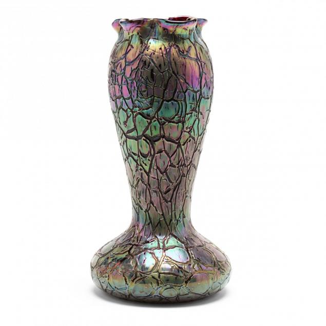 rindskopf-i-crackle-i-tall-art-glass-vase