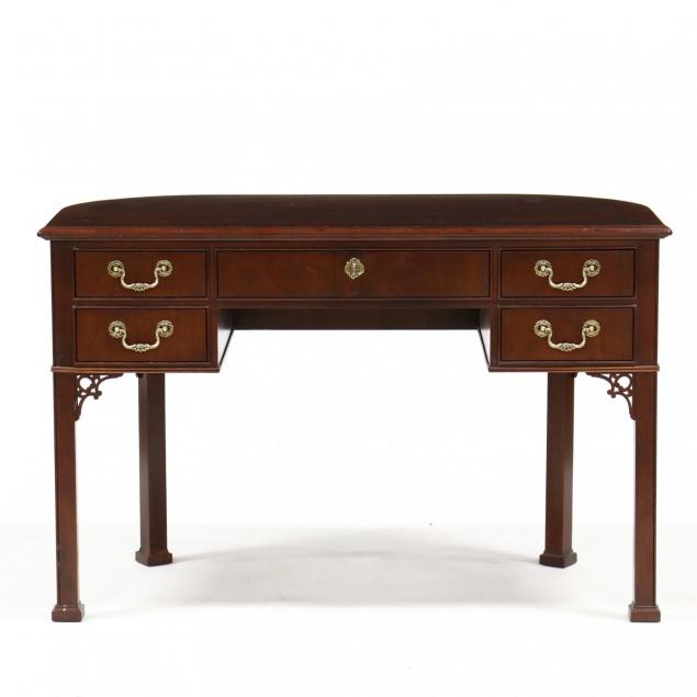 baker-chippendale-style-inlaid-mahogany-dressing-table