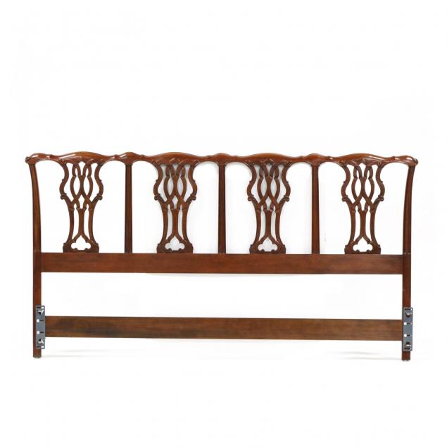 baker-chippendale-style-king-size-carved-mahogany-headboard