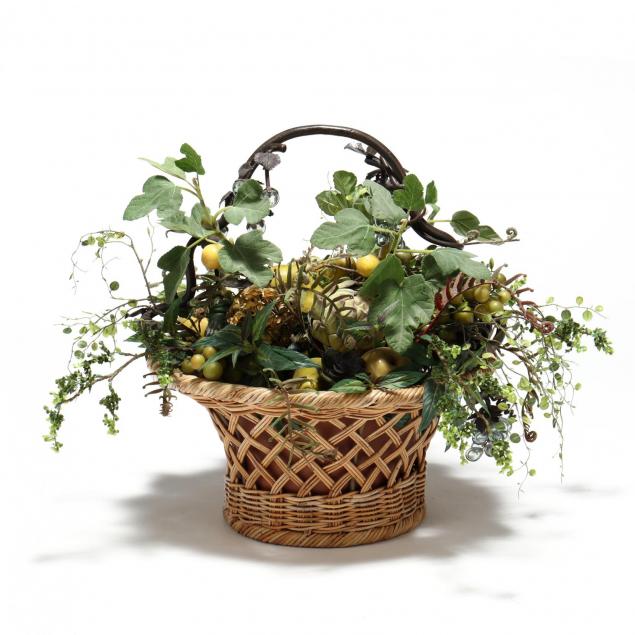 contemporary-bronze-handled-fruit-basket