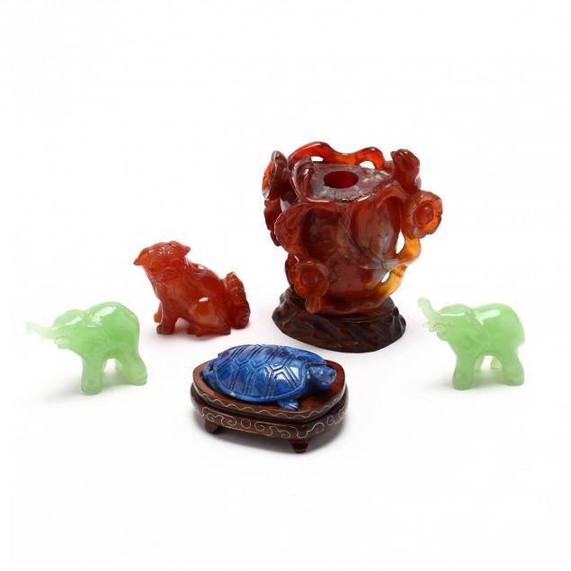 group-of-hardstone-carved-animals
