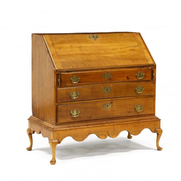 new-england-queen-anne-tiger-maple-slant-front-desk-on-stand