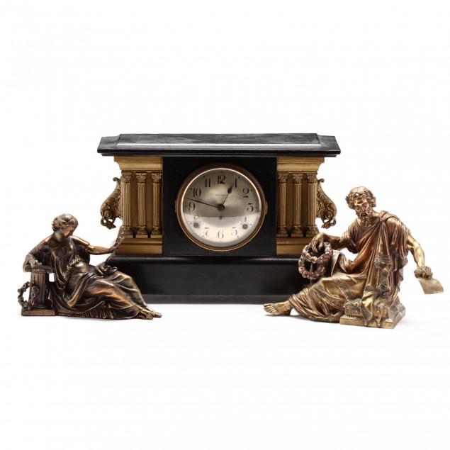 seth-thomas-classical-style-mantle-clock-with-two-figures