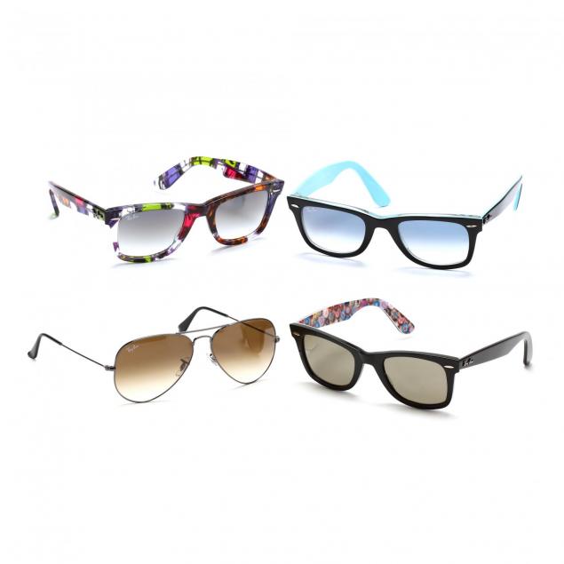 a-selection-of-four-ray-ban-sunglasses