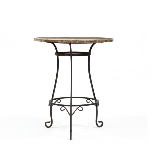 contemporary-iron-and-stone-bistro-table