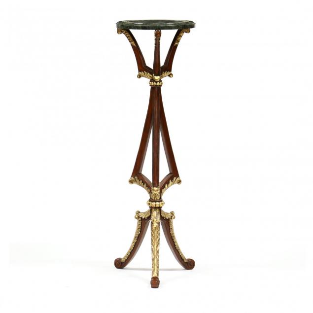 classical-style-carved-mahogany-stone-top-pedestal