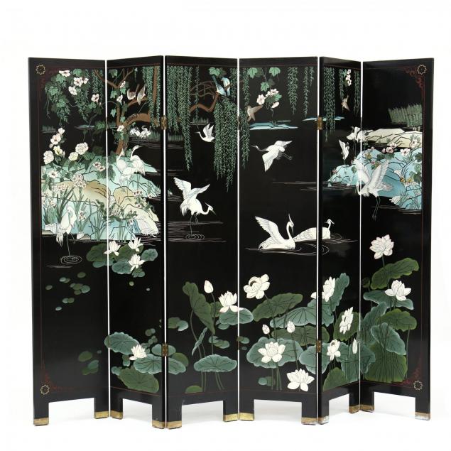 chinese-six-panel-carved-and-painted-floor-screen
