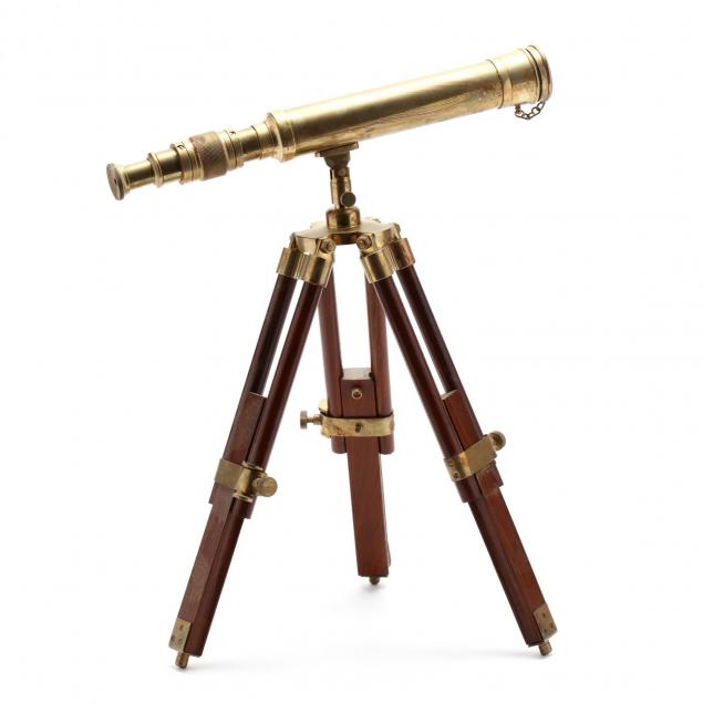 mahogany-and-brass-desk-top-telescope