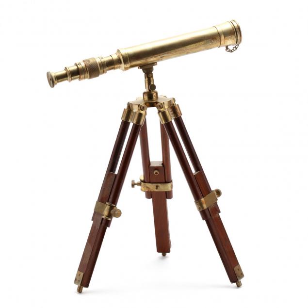 mahogany-and-brass-desk-top-telescope