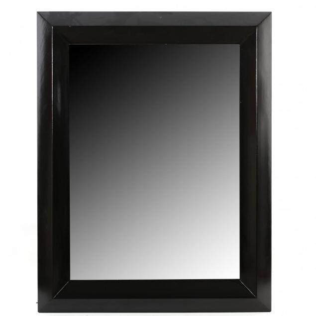 large-contemporary-black-lacquer-beveled-glass-mirror