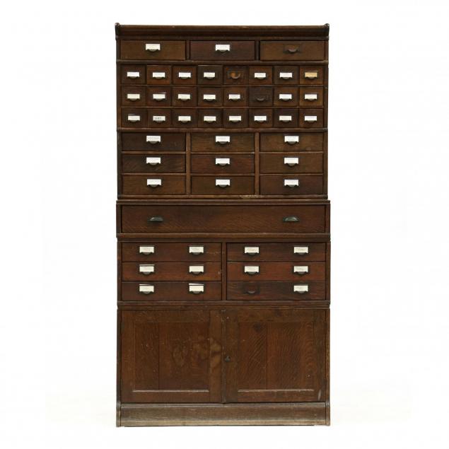 globe-wernicke-unusual-stepback-oak-filing-cabinet