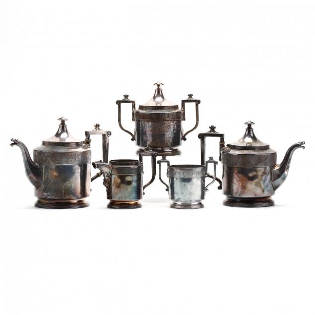reed-and-barton-five-piece-aesthetic-period-silverplate-tea-set