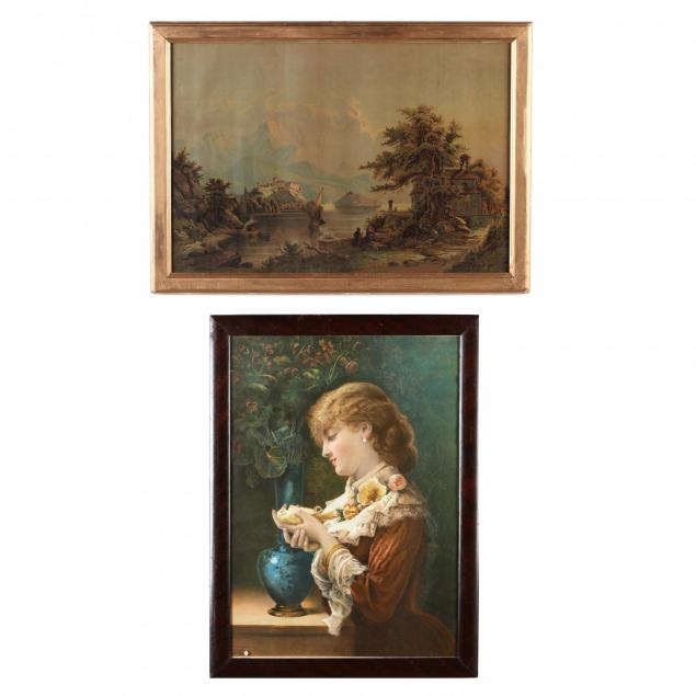 two-large-antique-chromolithographs